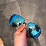 Copy Porsche Design Blue Sunglasses - Polarized Lens Double Bridge Frame